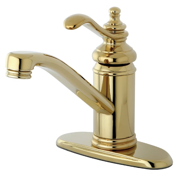 Templeton, 4" Single, Handle Bathroom Faucet, Polished Brass
